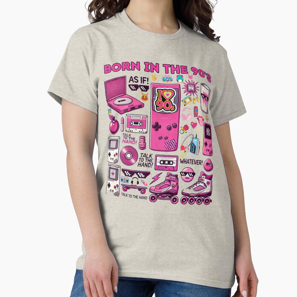 Retro 90s Pink Collage – Cassette, Mic, Boombox & Sunglasses Design by WHDProduction45