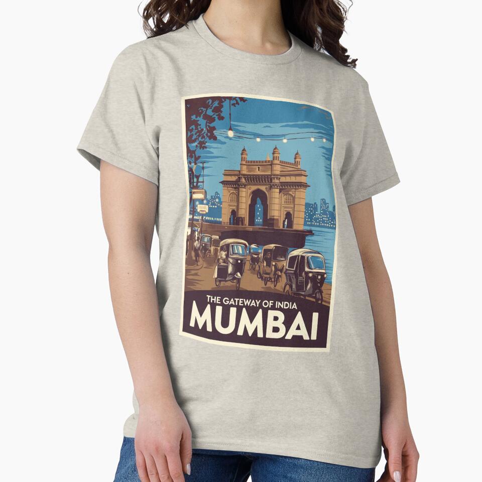 Mumbai Vintage Travel Poster by TravelerRat