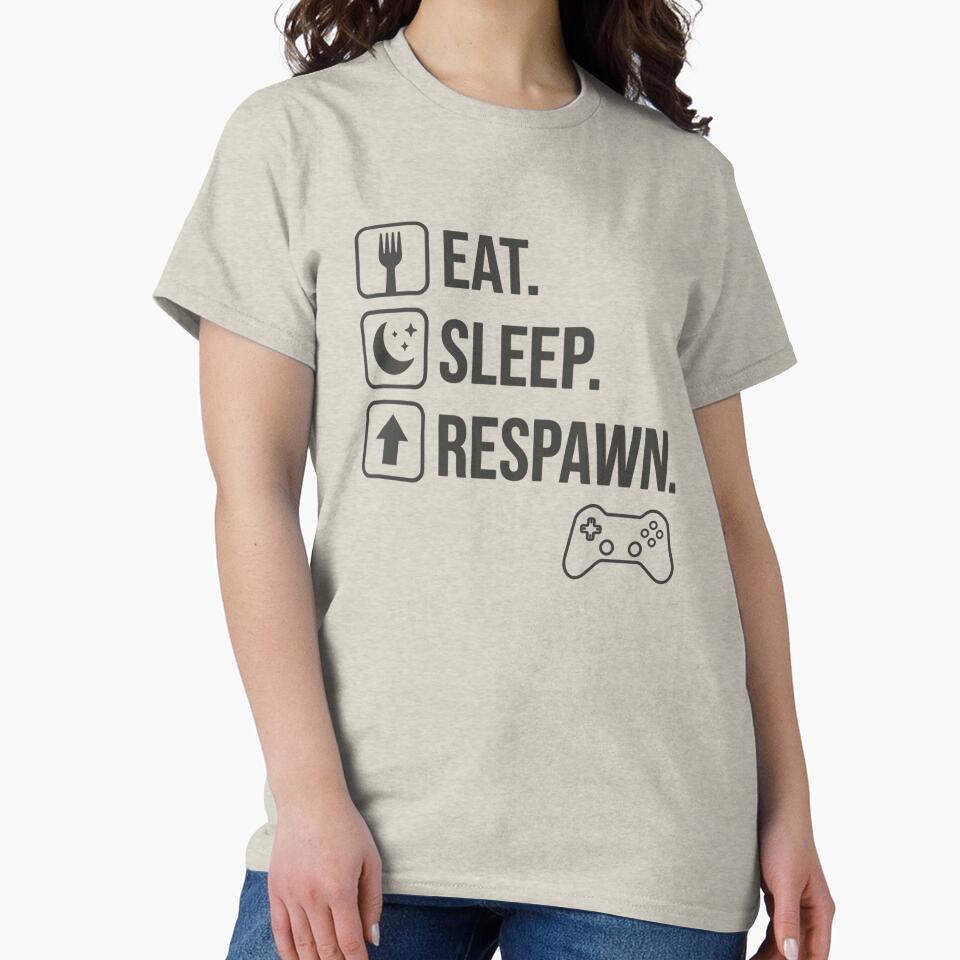 Eat. Sleep. Respawn. Funny Video Gaming Gamer by PryntedLabs