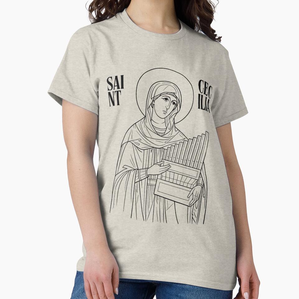 Saint Cecilia Minimalist Icon by maddieelysse
