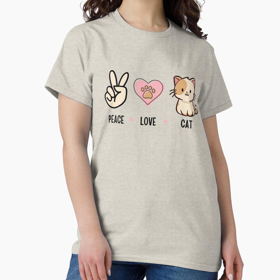 Peace . Love . Cat  introverted cat lover by Zah-Doodles