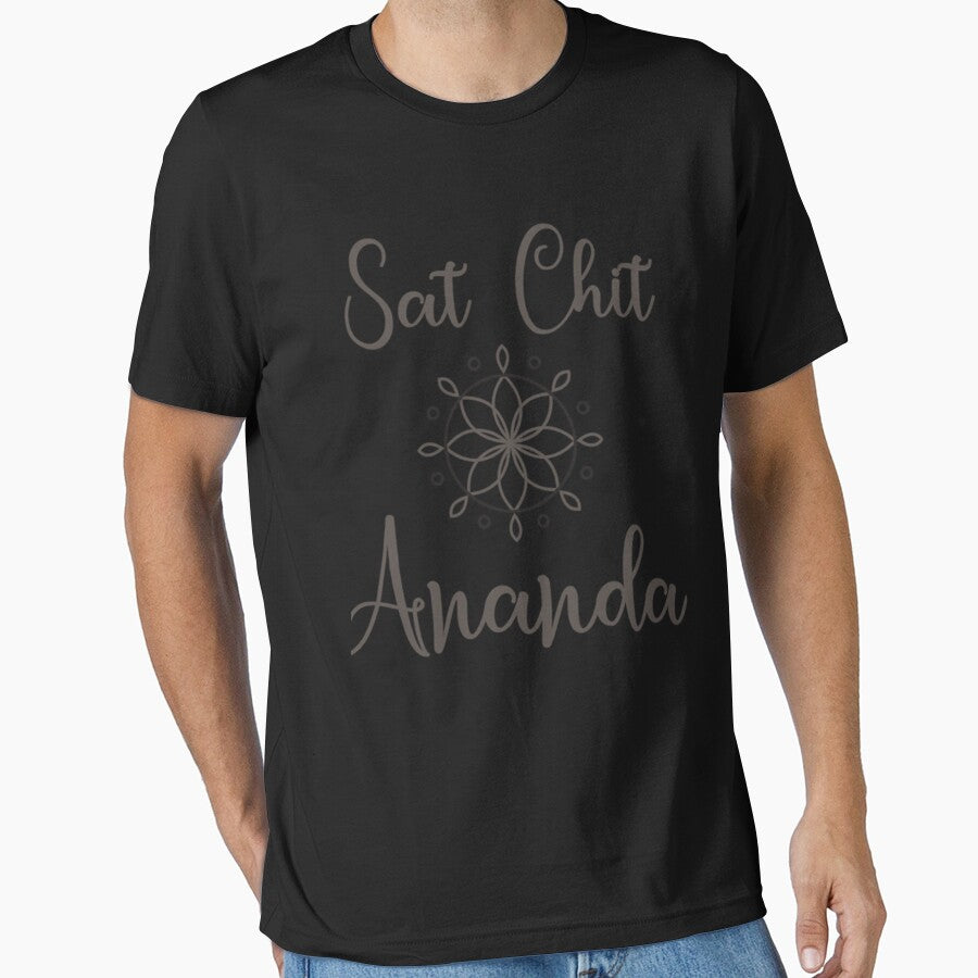 Sat Chit Ananda Mantra With Lotus Flower Art Classic . Essential by ElizabethMorel