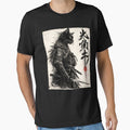 Samurai Cat Japanese Art Funny Graphic Anime by Kladhadredo