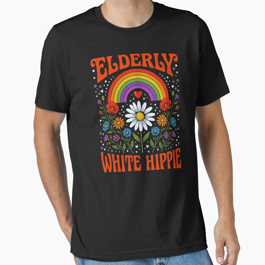 Elderly White Hippie Senior Citizen Vintage Free Spirit by FormalDehyena