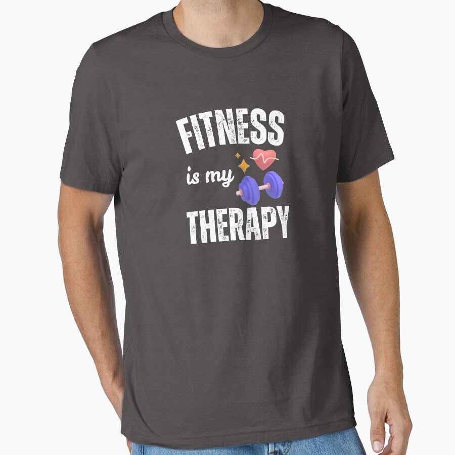 Fitness Is My Therapy Gym Motivation Quote by Designprovider