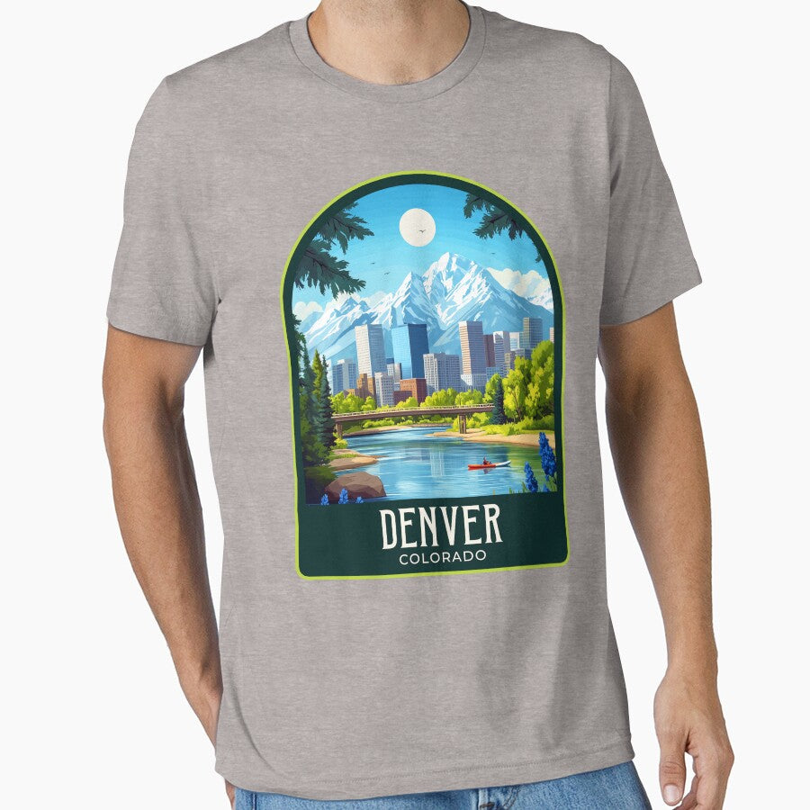 Denver Vintage Travel Illustration by HomeLivingCo