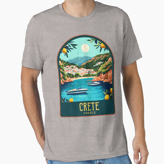 Crete Vintage Travel Illustration by HomeLivingCo