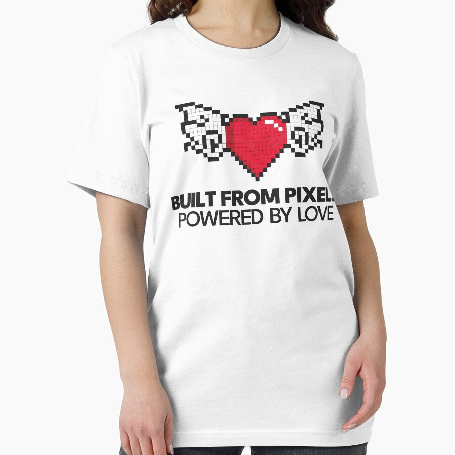 Built From Pixels, Powered by Love – Pixel Heart with Wings by PixelGrafiks