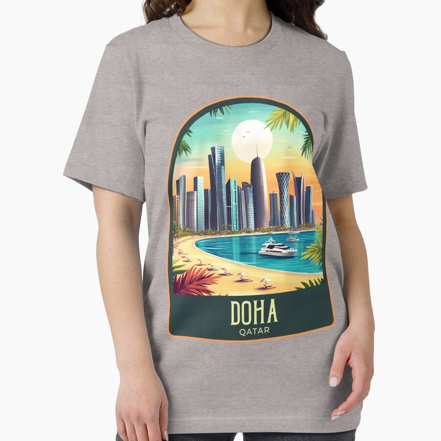Doha Vintage Travel Illustration by HomeLivingCo