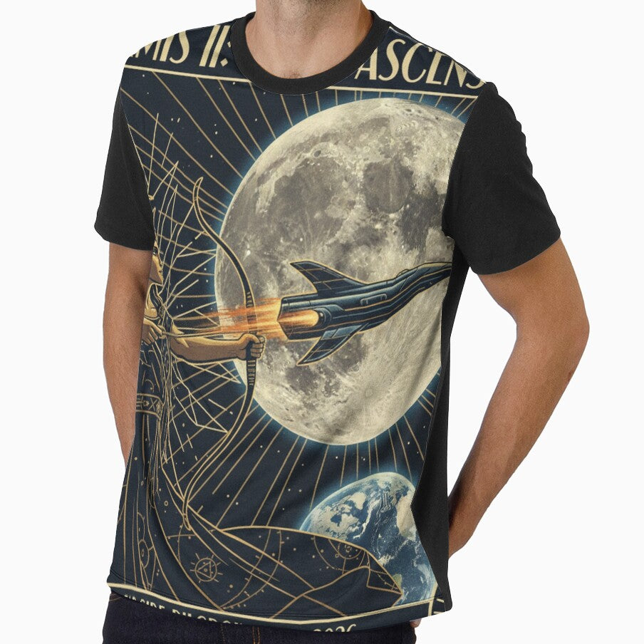 Artemis II Lunar Ascension 2026 Art Deco by WildbuntingStudio