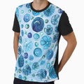 Flowers in Circles | Original Blue by RebeccaFlaherty
