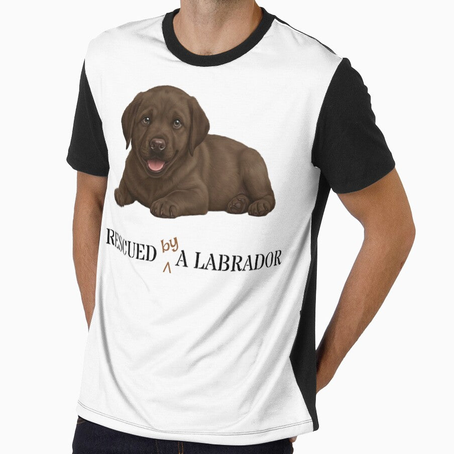 Brown Labrador Puppy Owner Gift: Rescued (by) a Labrador by MFOriginals