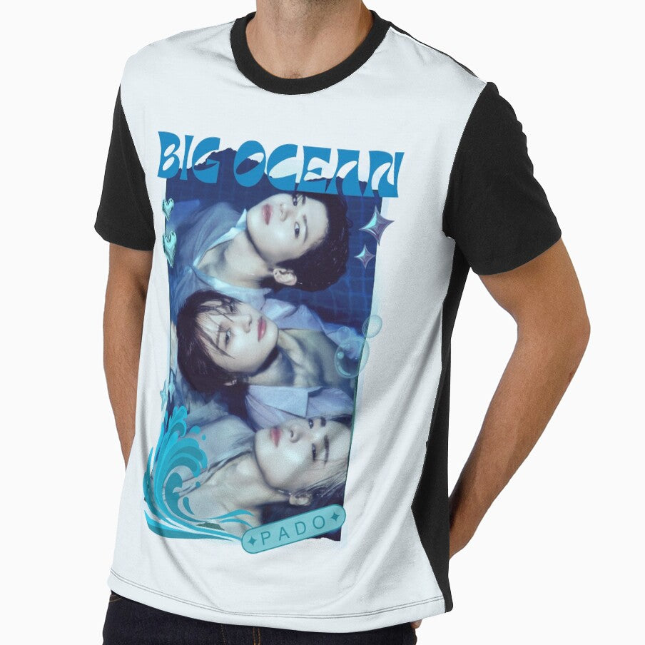 Big Ocean Blue Kpop Group Retro Collage Design by HELL0WBELLO