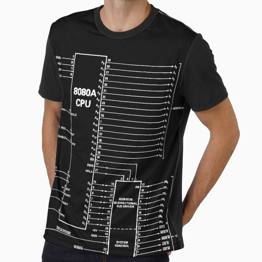 Intel 8080A processor diagram - white by Jagaroth