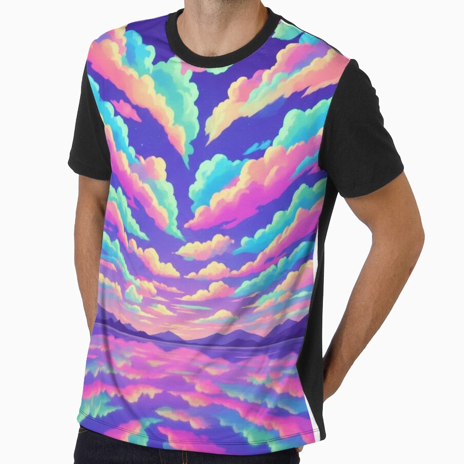 Dreamy Pastel Sunset Clouds – Vibrant Cotton Candy Sky Landscape by Neo-merch