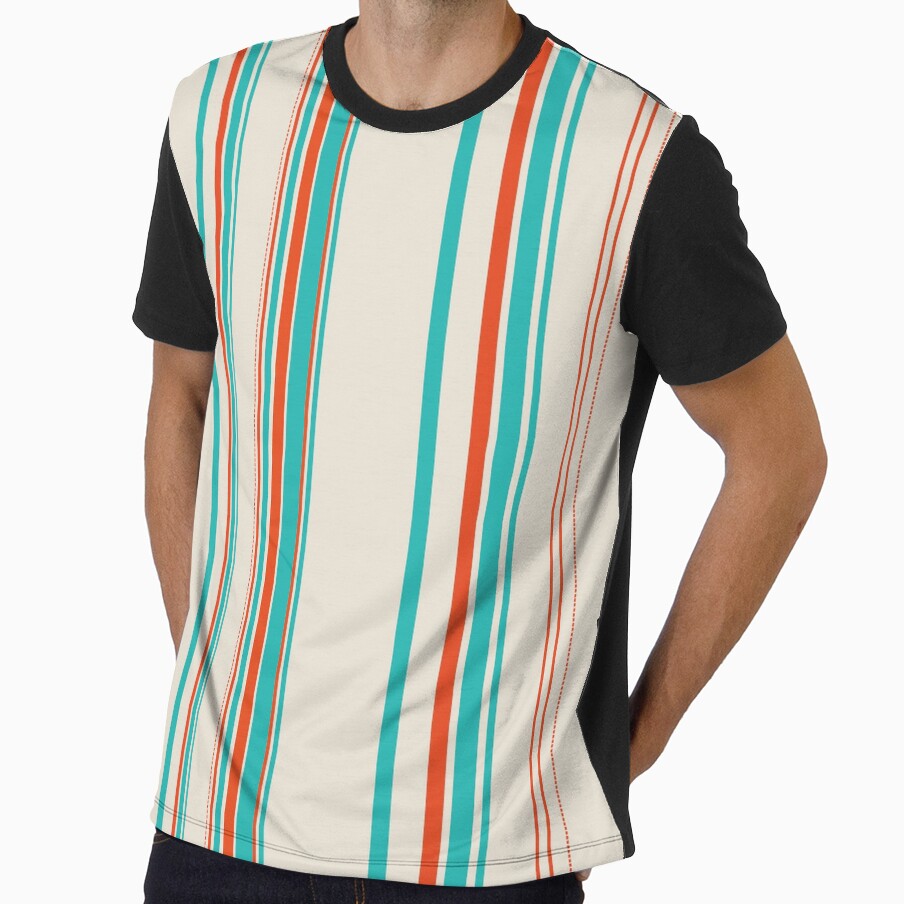 Retro pastel stripes mid century pattern by WildHugeDot