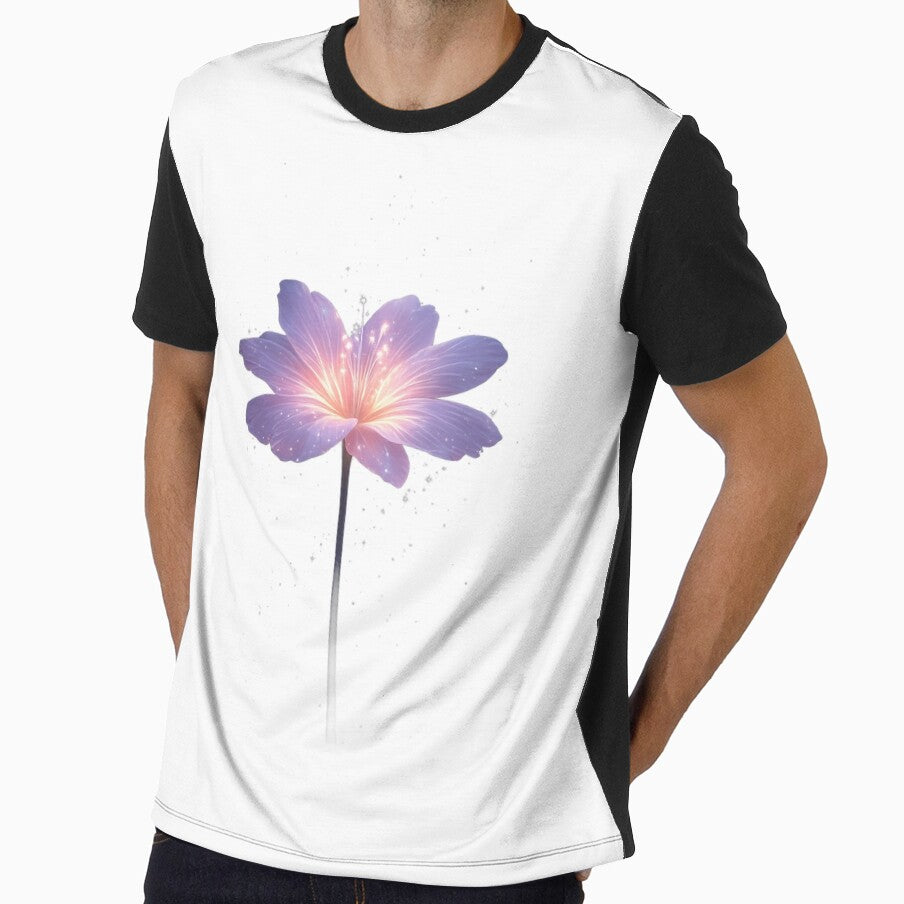 Glowing Purple Flower with Soft Light and Sparkles by MKVisions