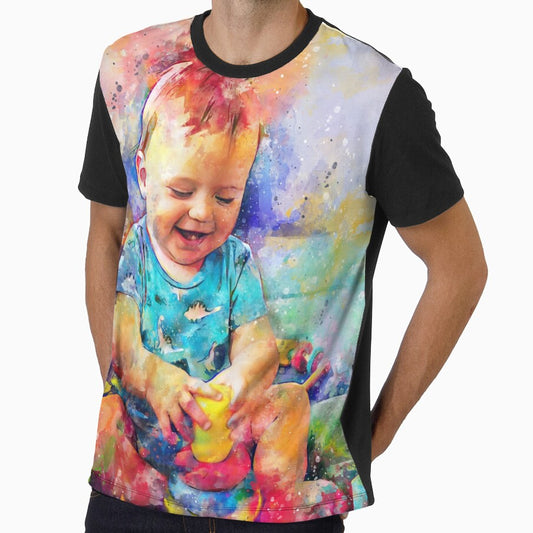 Custom Baby watercolor  portrait by Nora Gad