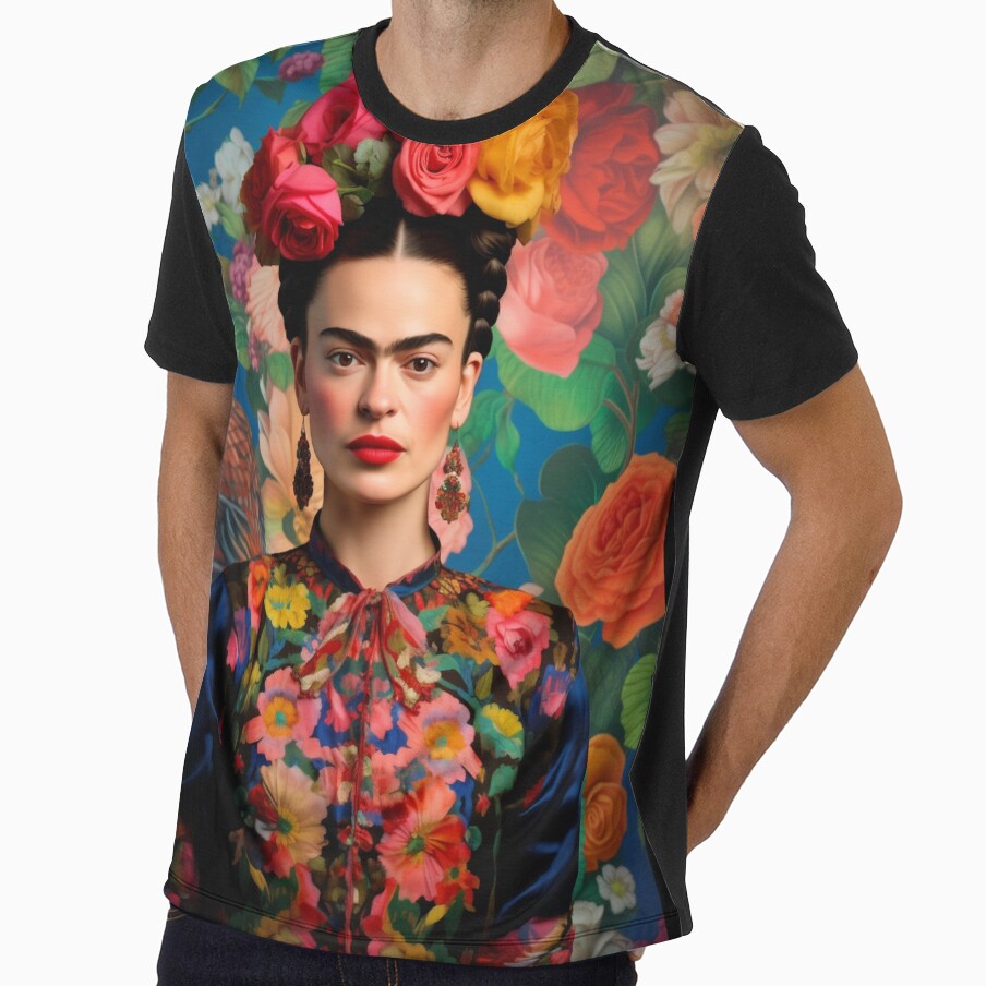 Frida Khalo with flowers Orignial Artwork by Anthony Bagalini