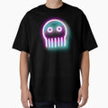 cute skull Jellyfish in neon blue and pink by M-Lorentsson