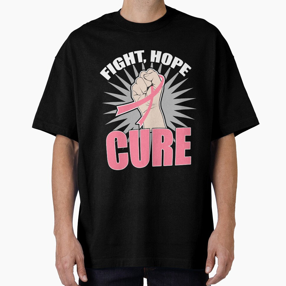 Fight Hope Cure Breast Cancer Awareness T-Shirt by AllStarMerch