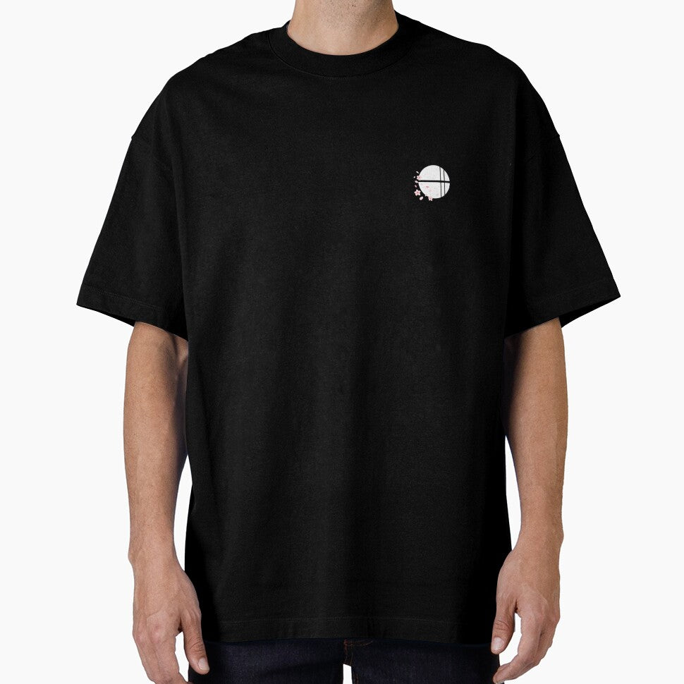 SHOSIN - Zen Enso Shirt Icon with Sakura Petals Graphic T-Shirt by SHOSIN-Design