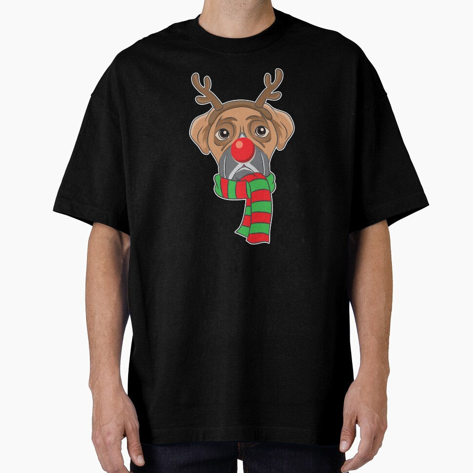 Funny Christmas Dog Xmas Reindeer Boxer Holiday Gift by haselshirt