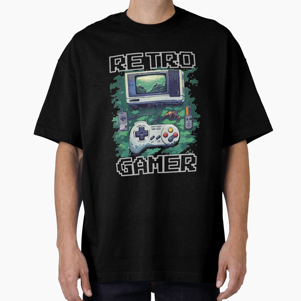 Old School Video Games – Retro Pixel Artwork | Retro Gamer Pixel Tee by Hussar08