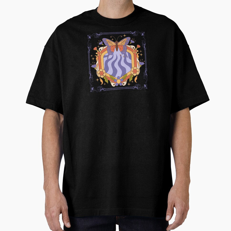 Classic Boho Floral with Butterfly T-Shirt by Art.Fusion.Studio