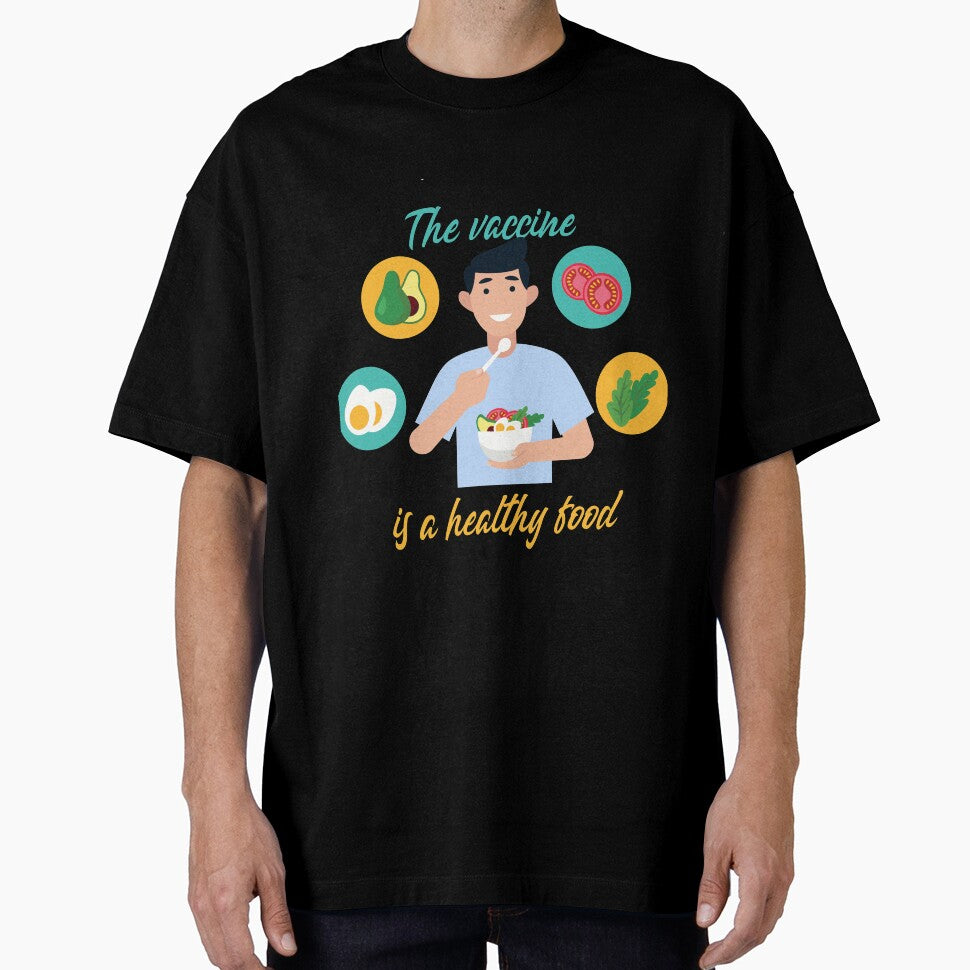 The vaccine is a healthy food , Fruits Veganism Healthy Food Vegetarian ,Vegan Gifts Short-Sleeve Unisex T-Shirt by shinoshop