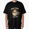Drink Coffee Love Cats Cute Cat Design. by soumayashop