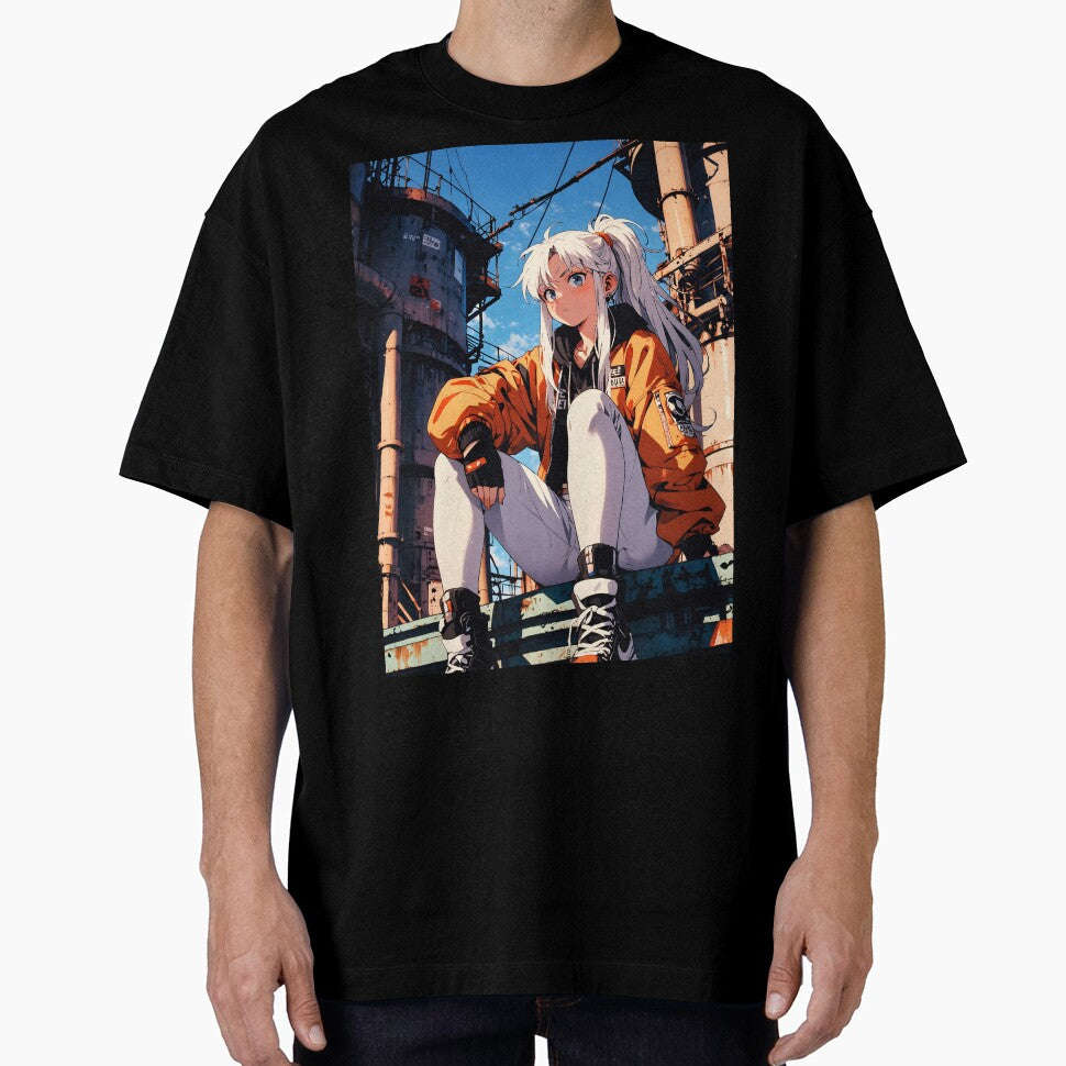Retro Anime Industrial Streetwear Urban Fashion Girl by SekaiVibes