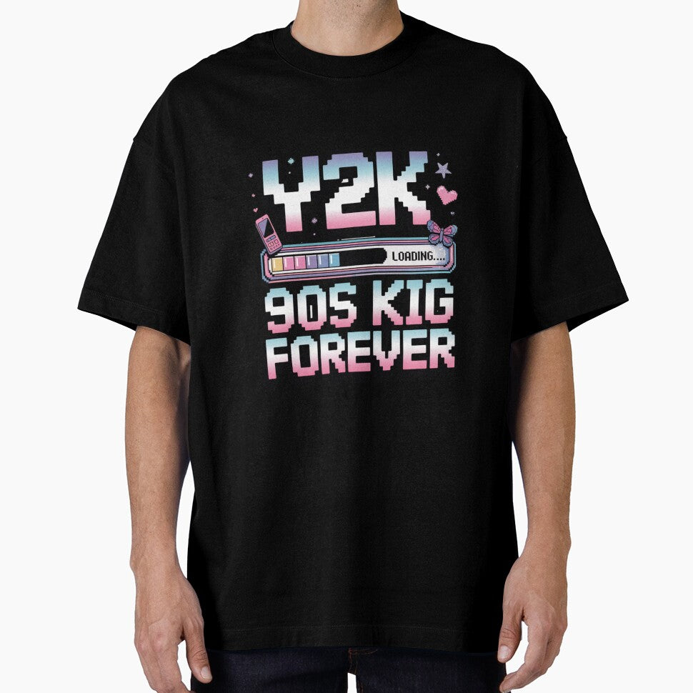 Y2K Loading – 90s Kid Forever Retro Tee by Ashley critters