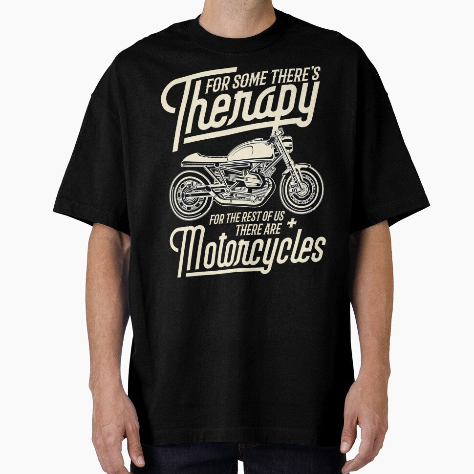 Funny Motorcycle Rider Therapy - Vintage Biker 	 Short Sleeve by jimhulxn50