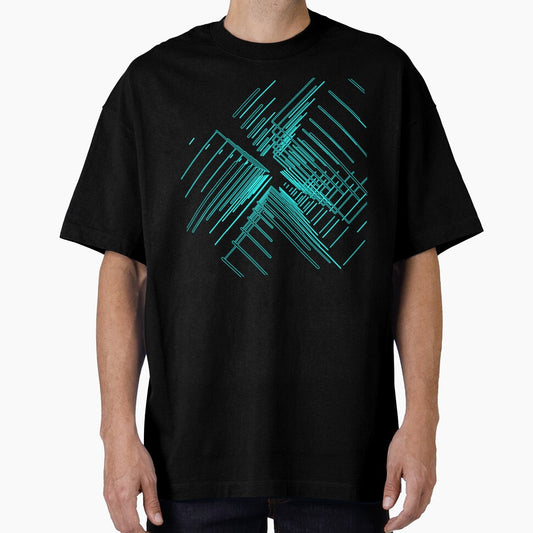 Galaxy space geometric blue black by Carolina Salazar