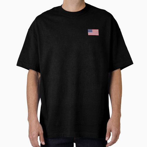 American Flag USA Pocket Patch T-Shirt for Men and Women by AllStarMerch