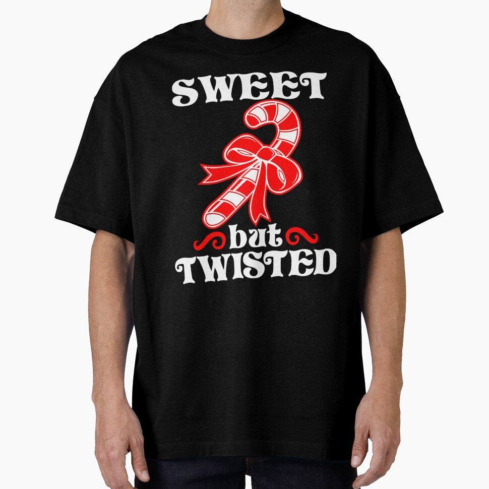 Candy Cane Sweet But Twisted Funny Christmas Short Sleeve by ireenefantien