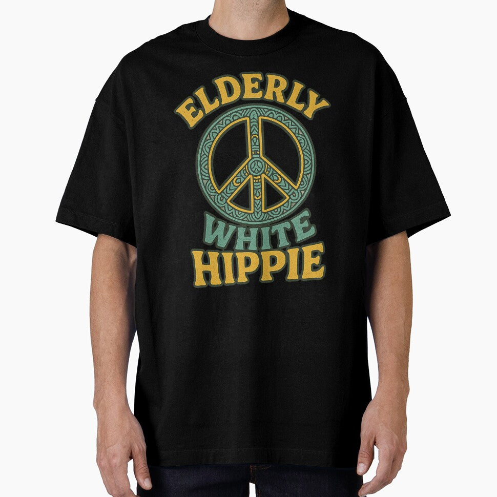Elderly White Hippie Trending Funny Saying Hippie Humor by NightWisdom