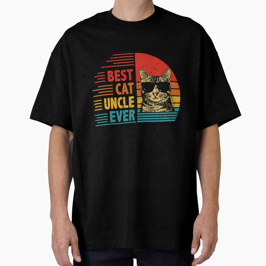 Vintage Retro Best Cat Uncle Ever Funny Cat Lover Father's Day Gift by EdwinaEmmanoiCo