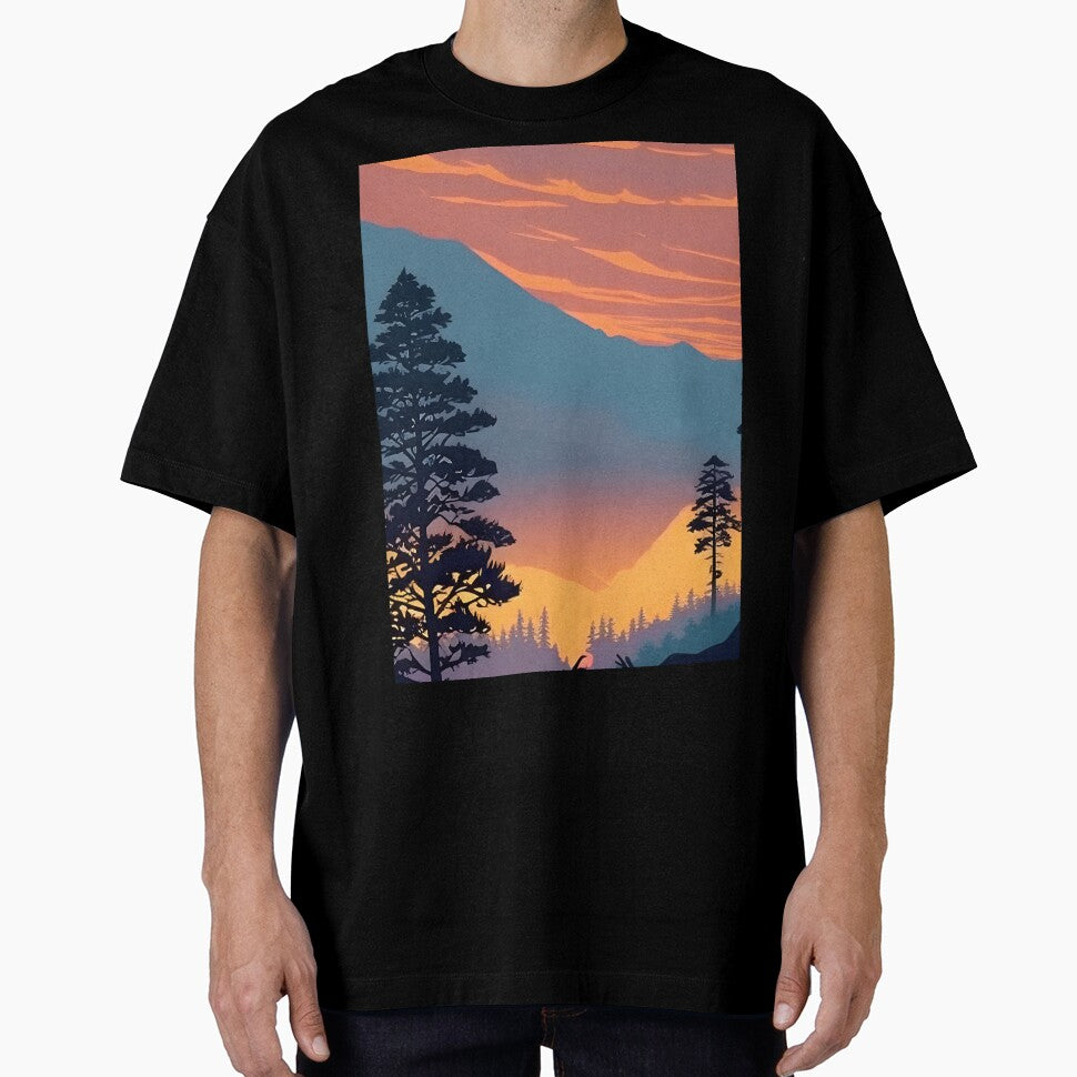 Add a Touch of Beauty and Tranquility to Your Life with Our Stunning Minimalist Tree and Mountain View Prints by supeart