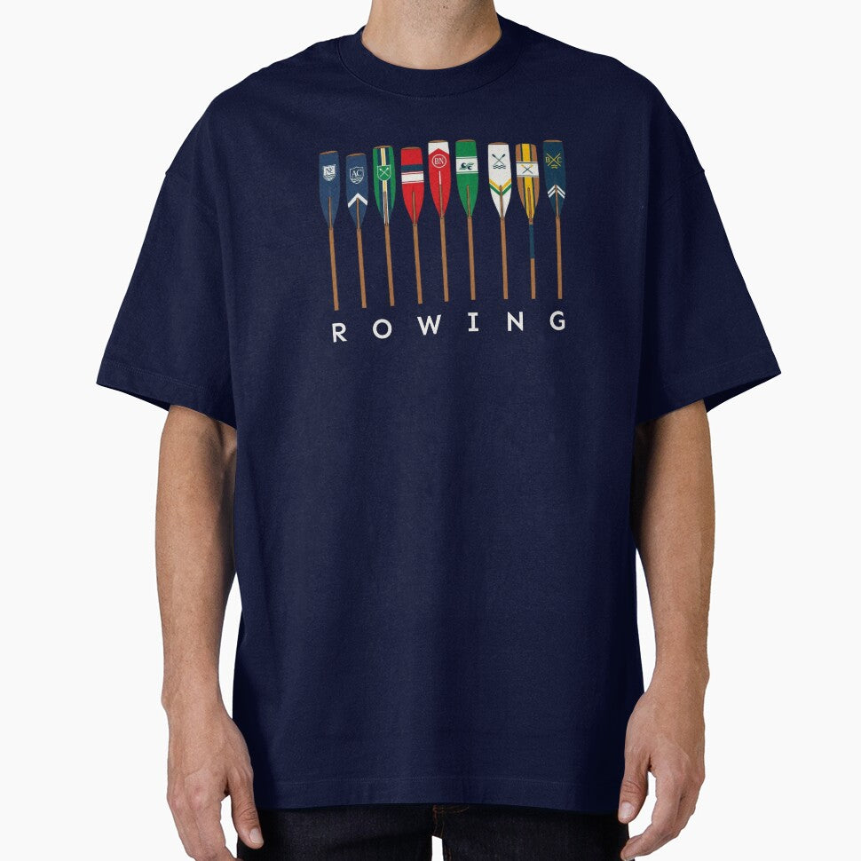 Rowing Oars Illustration Classic Nautical Sport Art by KiwiRider