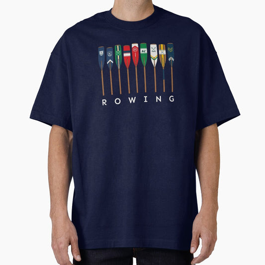 Rowing Oars Illustration Classic Nautical Sport Art by KiwiRider