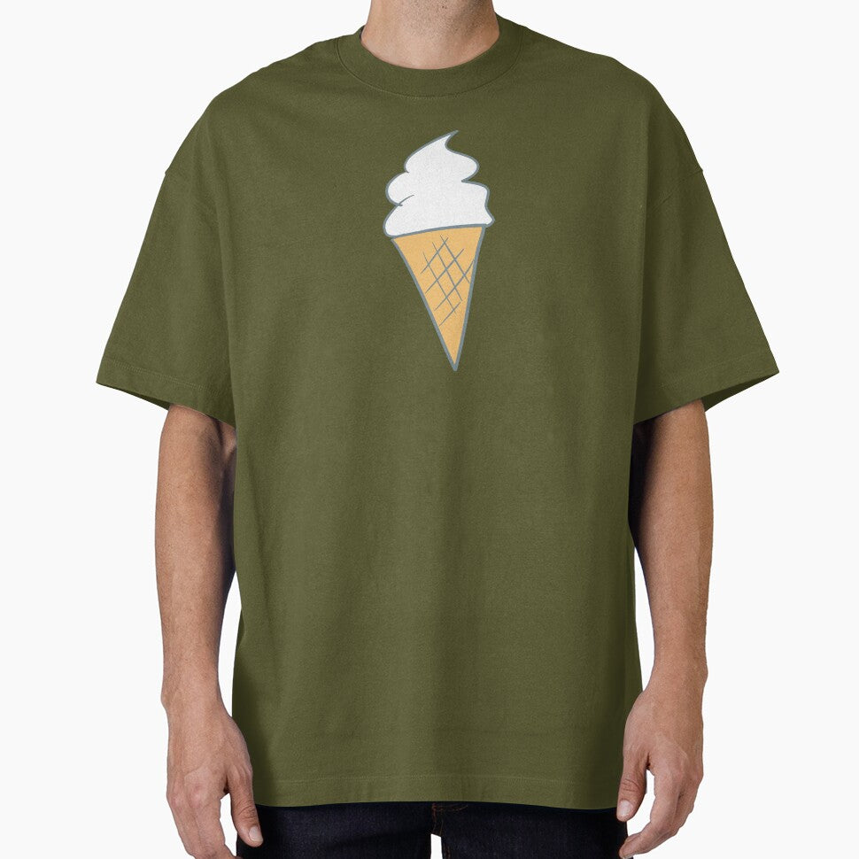 Soft-Serve Cartoon Style Vanilla 99 Ice Cream Green by Karen Ekdahl