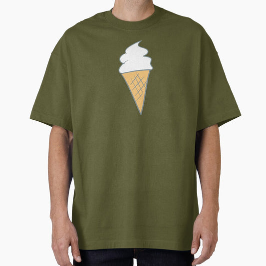 Soft-Serve Cartoon Style Vanilla 99 Ice Cream Green by Karen Ekdahl