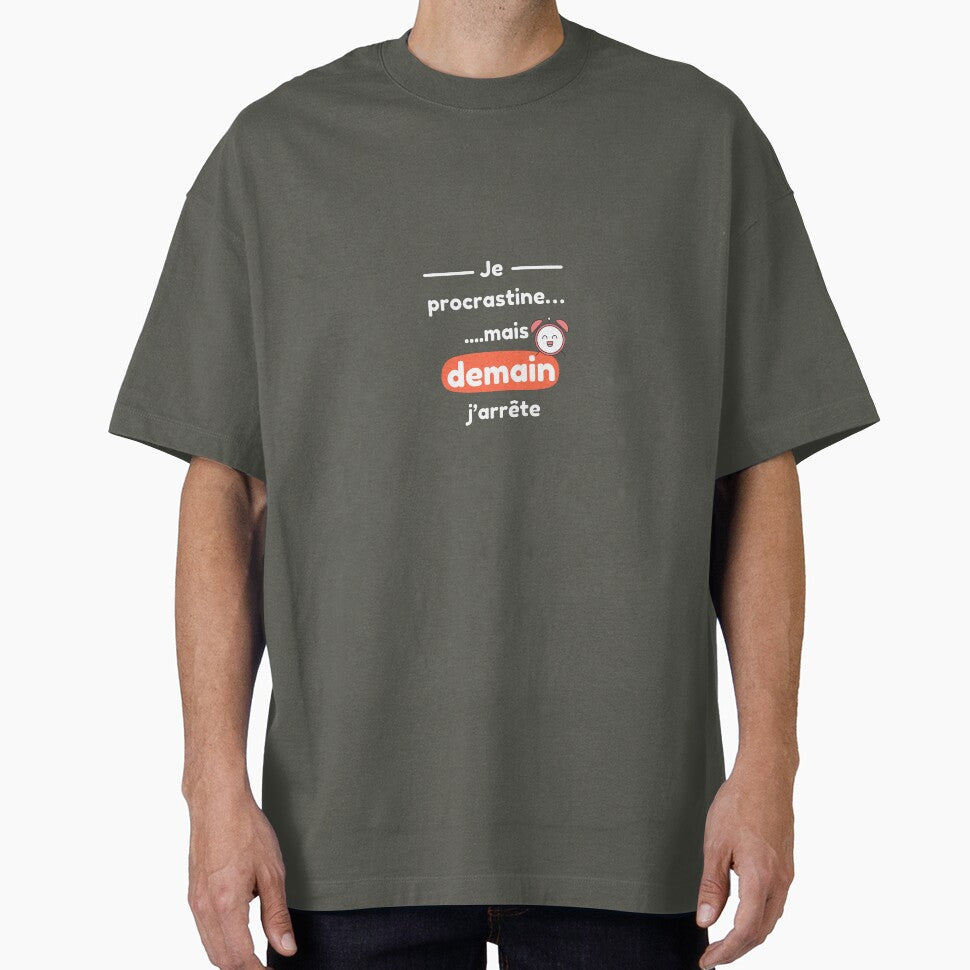 Funny Unisex Short Sleeve T-Shirt "I Procrastinate... But Tomorrow I'll Stop" | Modern Design, Original Gift by MyGraphixCraft