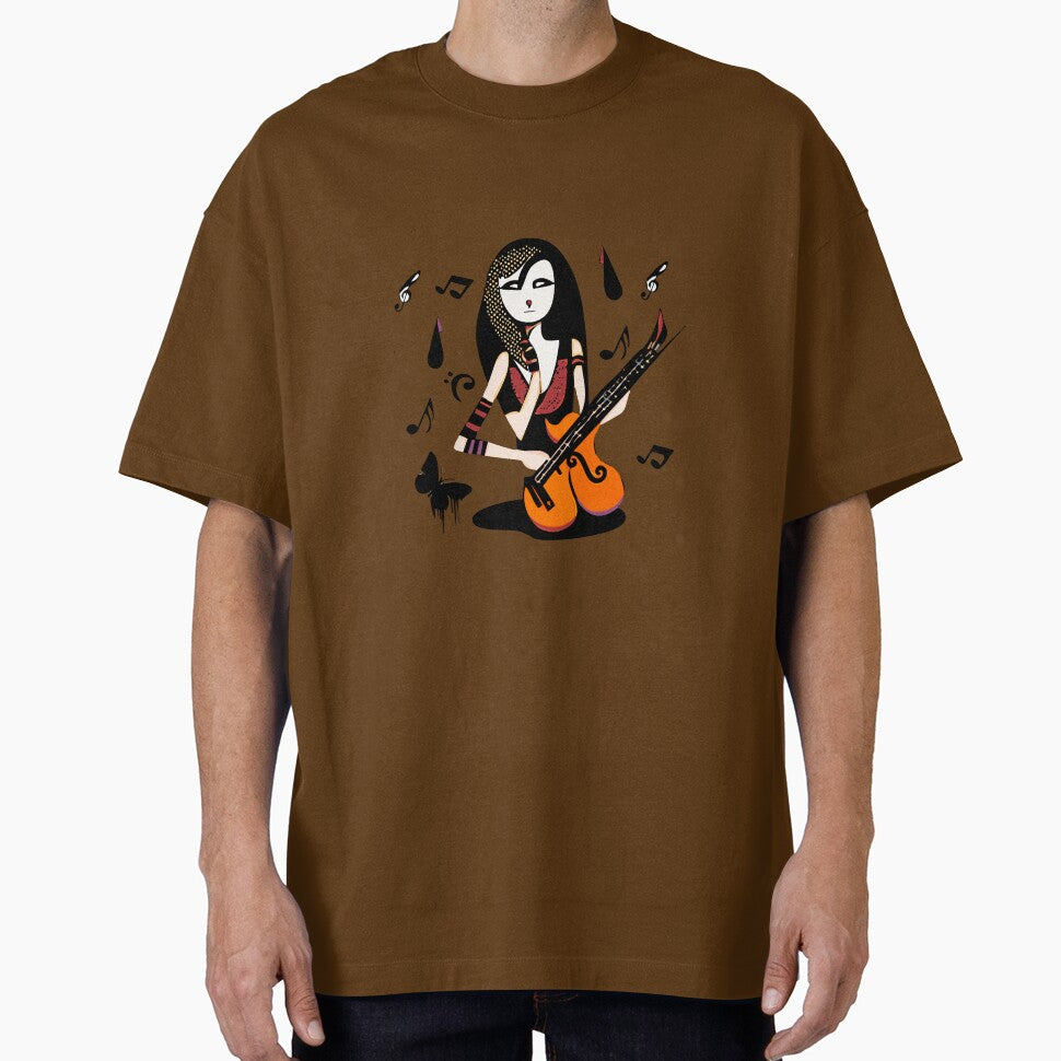 "Melodic Strings: Black Blouse and Violin" by FunnyShopGirl