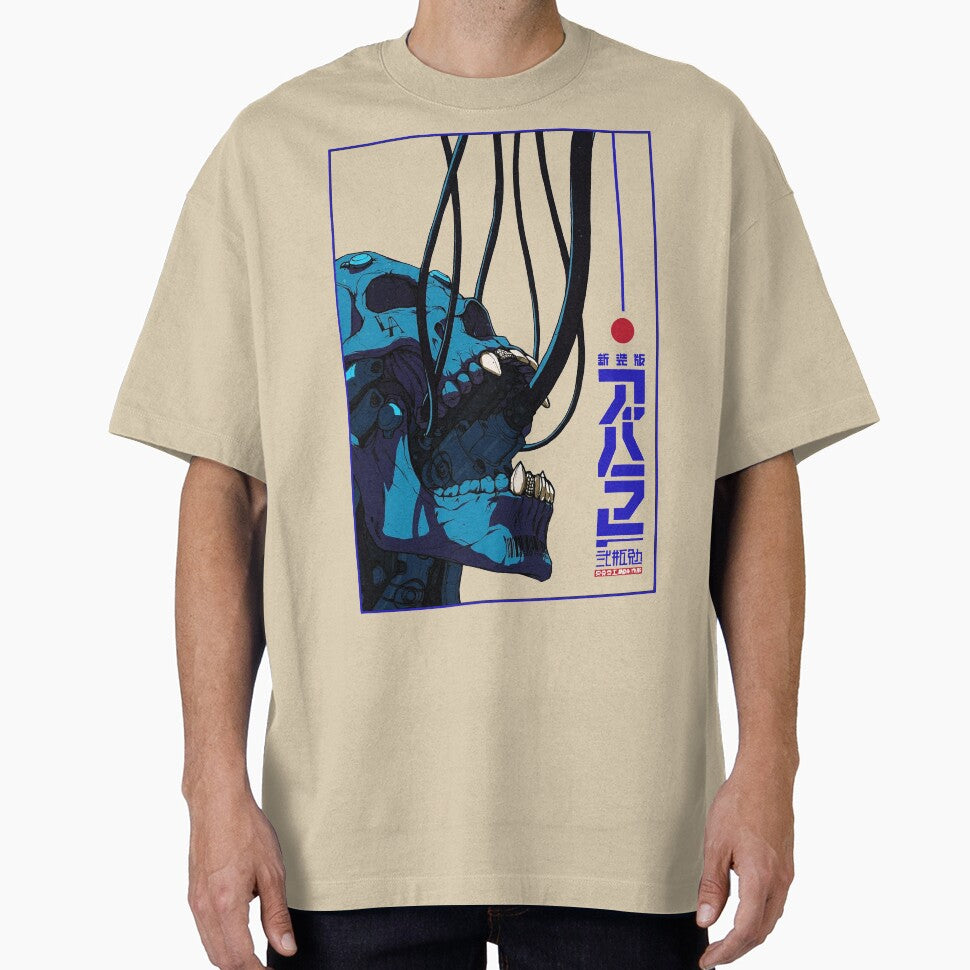 Skull Cyberpunk Cyborg Vaporwave Urban Style by OWLvision33