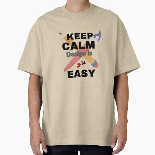 Keep Calm Design Is Not Easy – Graphic Designer Funny Quote Sticker by CutePearlStudio