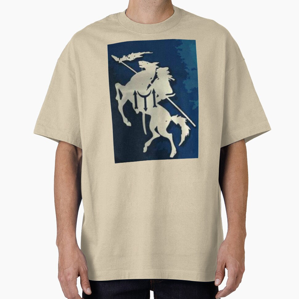 Horse Rider print Cotton T-shirt by storeInsight