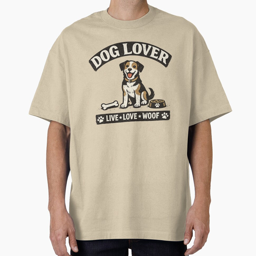 Dog Lover – Live Love Woof Cute Dog Design by PaulaDesignCo